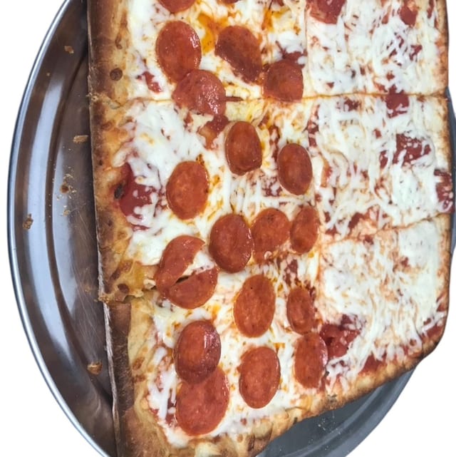 Square Cheese Pizza.