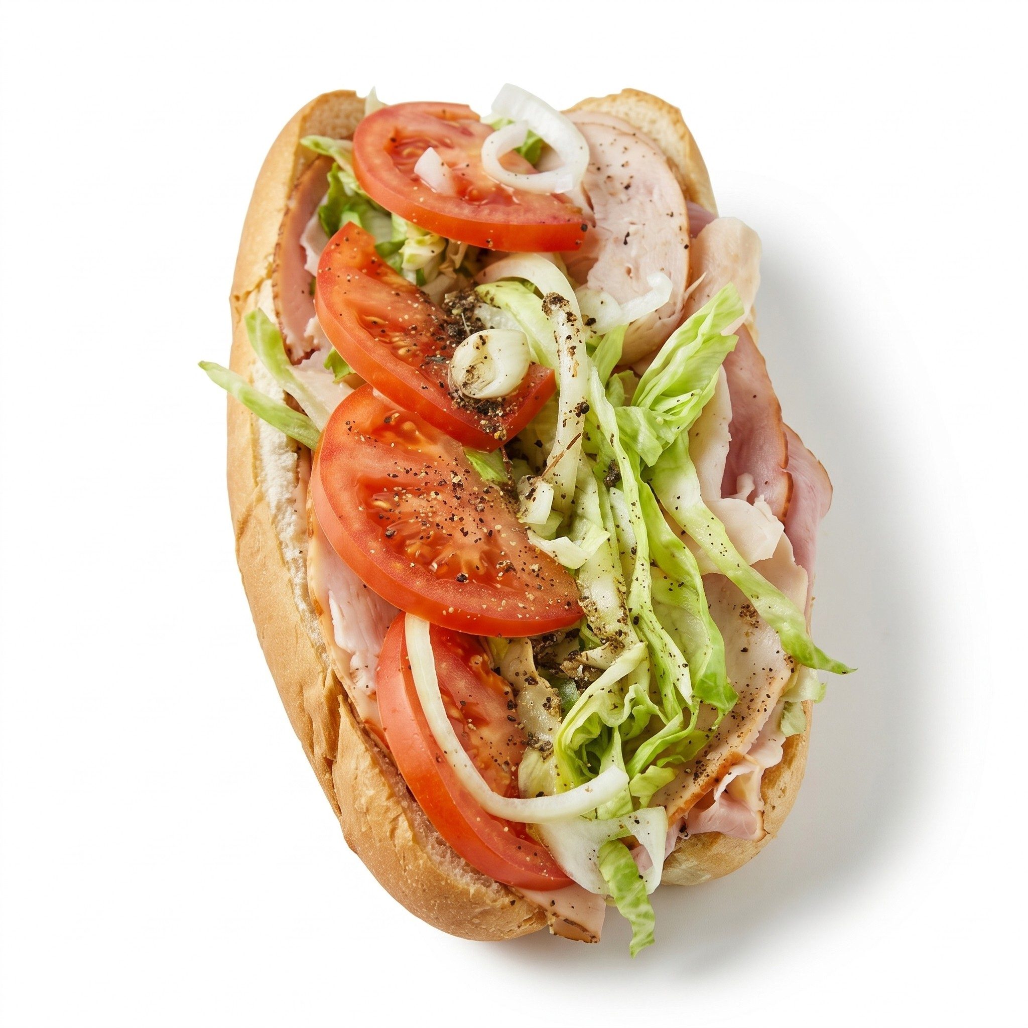 Turkey & American Cheese Hoagie.