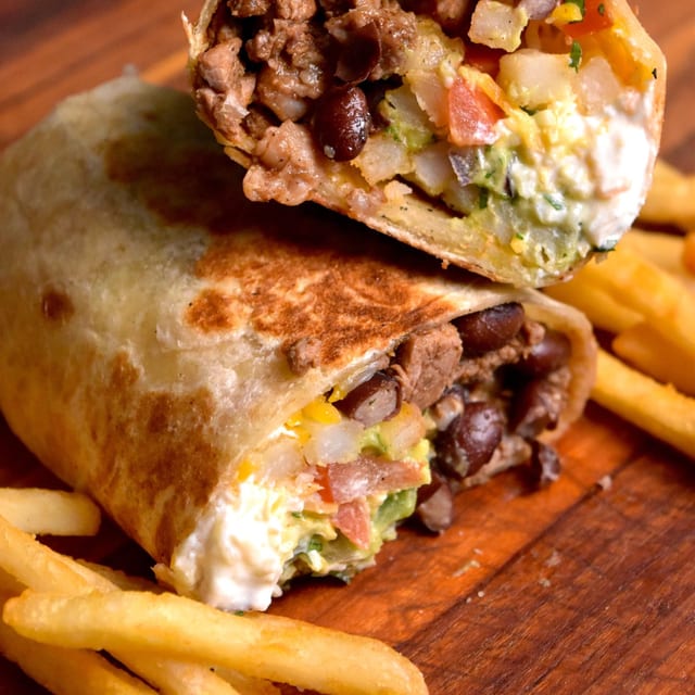 Burritos with Fries.