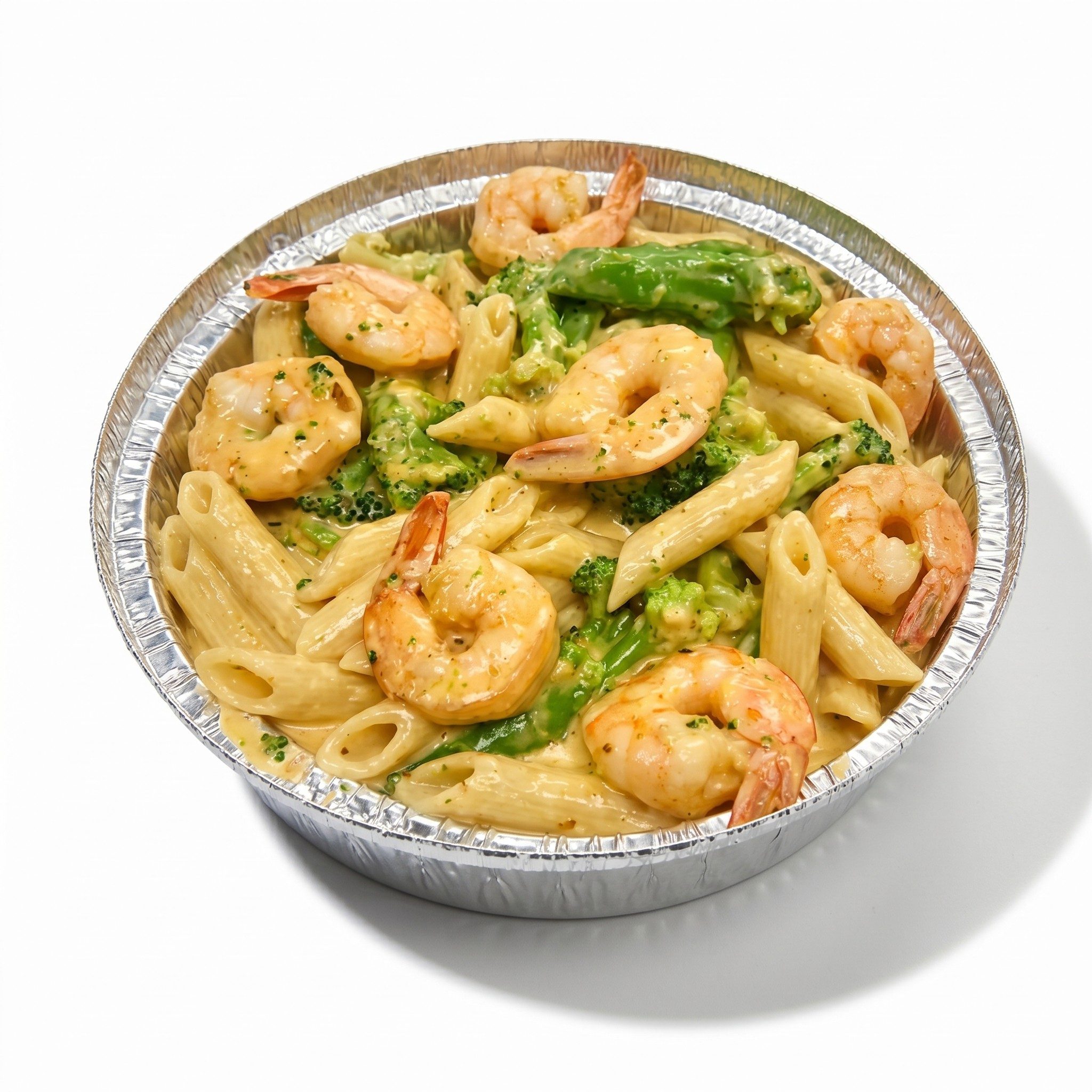 Blackened Shrimp Alfredo Pasta.