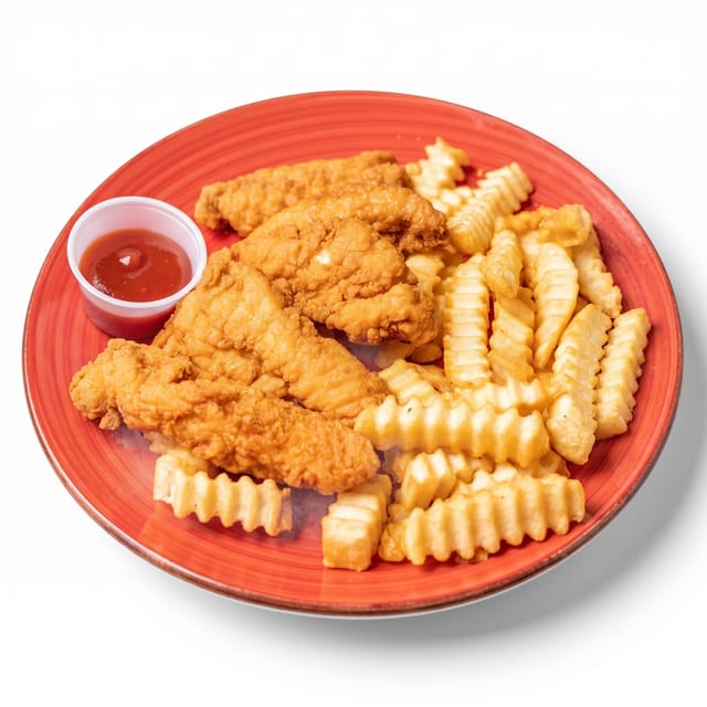 Chicken Tenders with Fries.