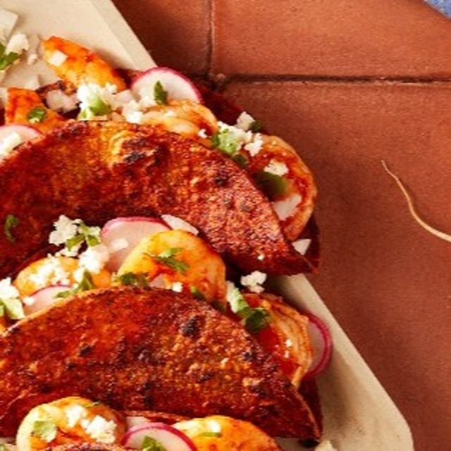 Shrimp Birria Tacos.