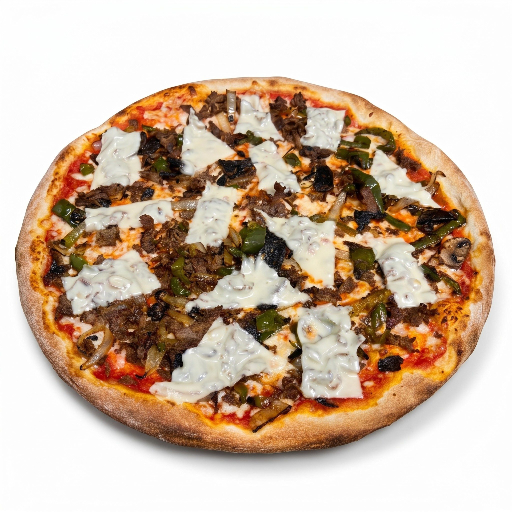Philly Cheese Steak Pizza.